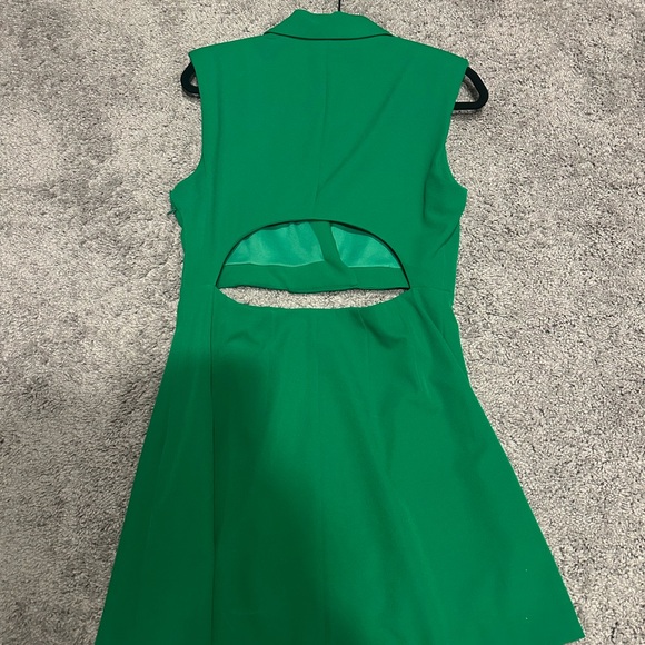 Zara Emerald Green Sleeveless Cutout Mini Dress - Picture 2 of 3